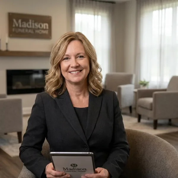 Portrait of Sarah Mitchell, Funeral Director